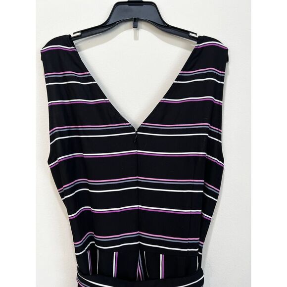 Wide Crop Leg Pantsuit, Romper, Striped Worthington 12 - Picture 3 of 7